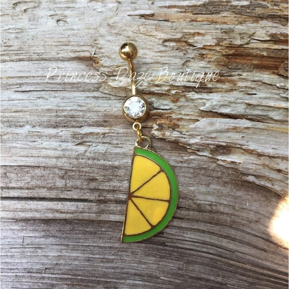 Gold‎ Fruit Belly Button Ring